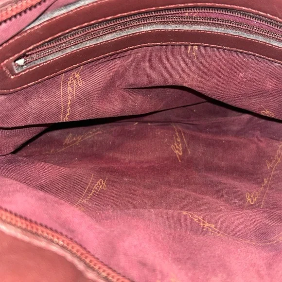 VTG 70’s Etienne Aigner Leather Burgundy Wine Crossbody Adjustable Strap Purse - Picture 6 of 8